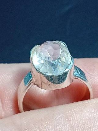Anillo Plata de Ley topacio