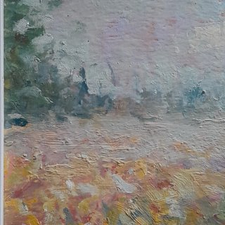Olio su tela paesaggio