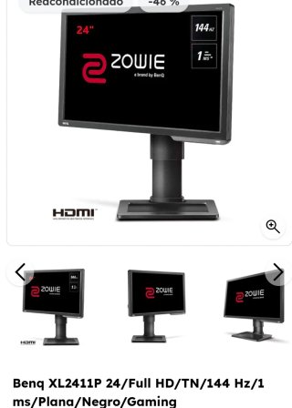 Monitor Gaming BenQ XL2411P 24 144Hz