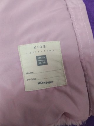 Abrigo niña rosa pelo tacto suave talla 15 años