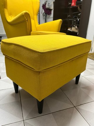 Sillón y Reposapiés IKEA Strandmon Amarillo