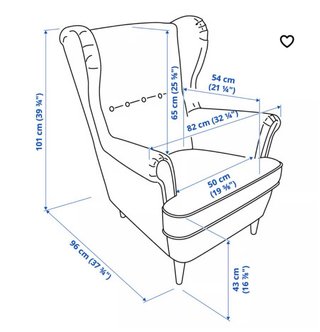 Sillón y Reposapiés IKEA Strandmon Amarillo