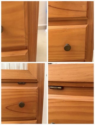 Cómoda de madera con cajones