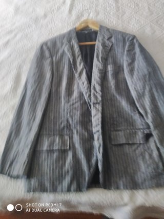 Americana Zara gris con rayas
