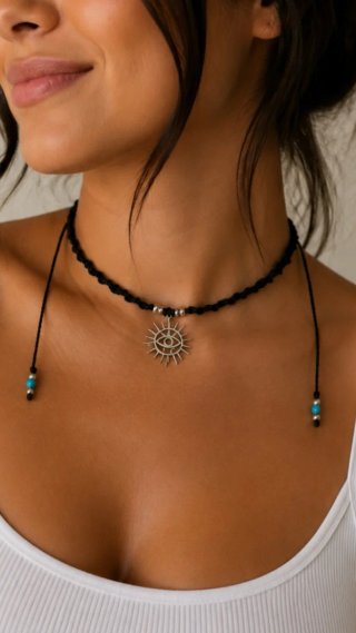Gargantilla de macramé