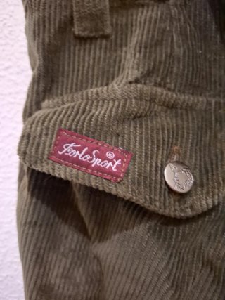 Pantalones cargo pana verde