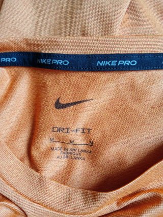 Canottiera sportiva Nike Dry-Fit taglia M arancion