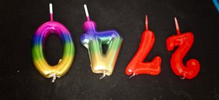 @ Lote velas cumpleaños números y lazos regalo