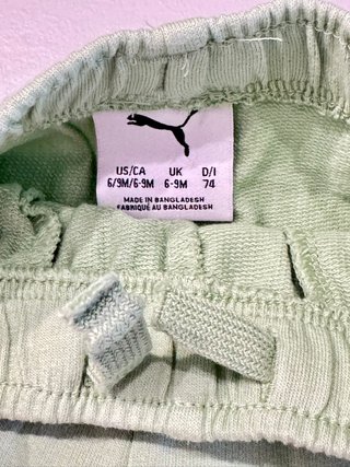 Pantaloncini Puma verde 6-9 mesi