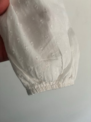 Blusa escote cuadrado con elástico y manga larga