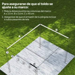 Repuesto Toldo Pérgola Marrón
