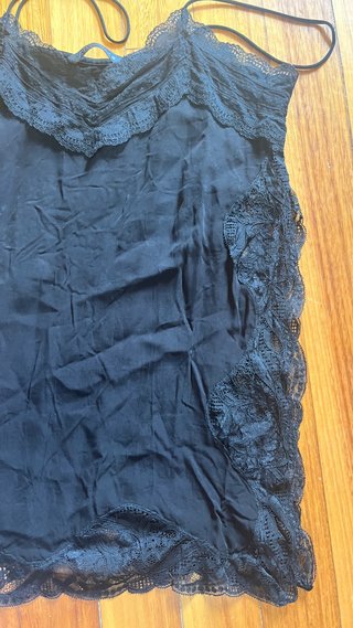 Top Zara Negro Encaje