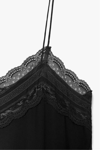 Top Zara Negro Encaje