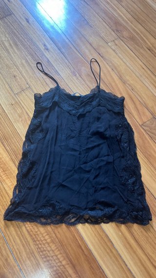 Top Zara Negro Encaje