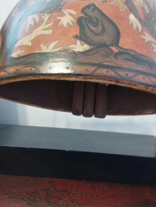 Campana Balinesa Madera Decorada