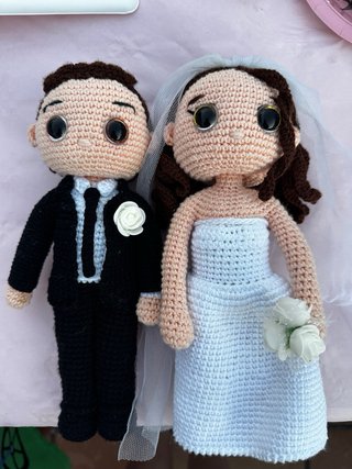 Pareja Novios Crochet Boda