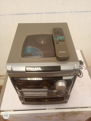 Minicadena Aiwa NSX-S202 Plata Con Mando.