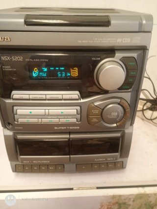 Minicadena Aiwa NSX-S202 Plata Con Mando.