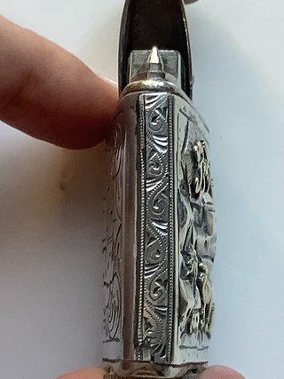 Porta profumo vintage argento