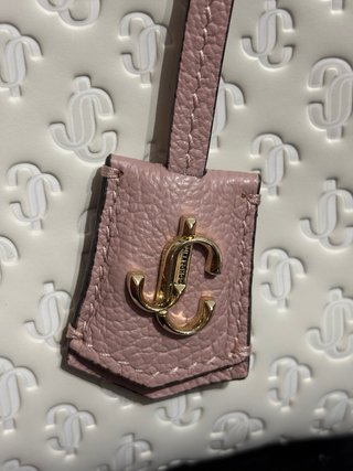 Bolso Pequeño Jimmy Choo Blanco y Rosa