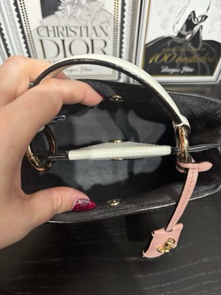 Bolso Pequeño Jimmy Choo Blanco y Rosa