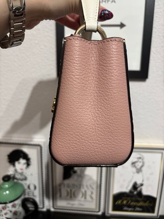 Bolso Pequeño Jimmy Choo Blanco y Rosa