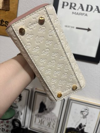 Bolso Pequeño Jimmy Choo Blanco y Rosa