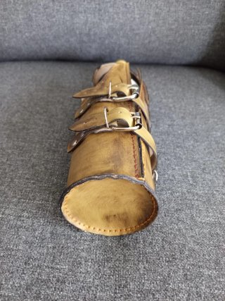 Funda para vino escanciador de cuero