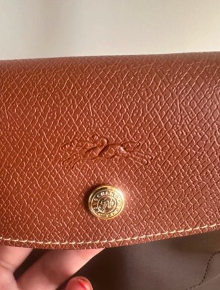 Mala Longchamp Couro e Tecido