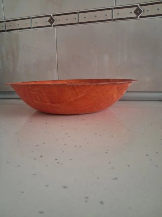 Frutero de madera naranja