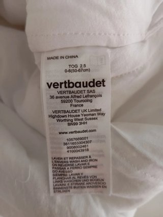 Saco dormir bebé 0-6 meses Verbaudet