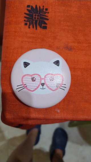 Espejo compacto gatito con gafas