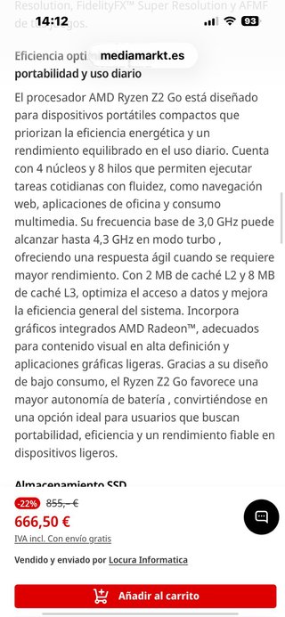 Consola Portátil Lenovo Legion Go S blanca