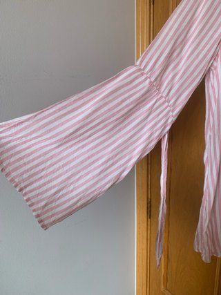 Blusa manga larga con lazo