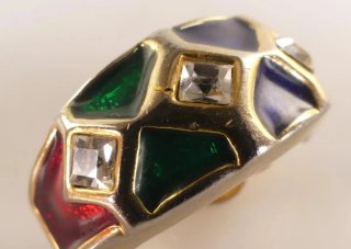 Pendientes dorados con cristales (naturales?)