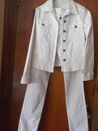 Traje pantalón blanco