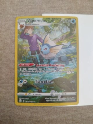 Vaporeon Carta Pokémon Full Art Shiny Original