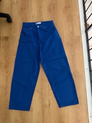 Bershka Jeans Baggy Blu Taglia 38 Nuovi