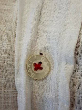 Camisa GANT Blanca Rayas Cuello y Puños