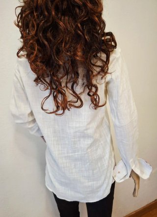 Camisa GANT Blanca Rayas Cuello y Puños