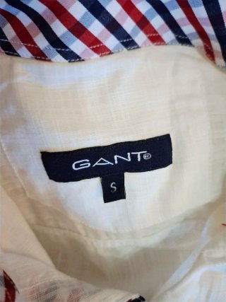 Camisa GANT Blanca Rayas Cuello y Puños