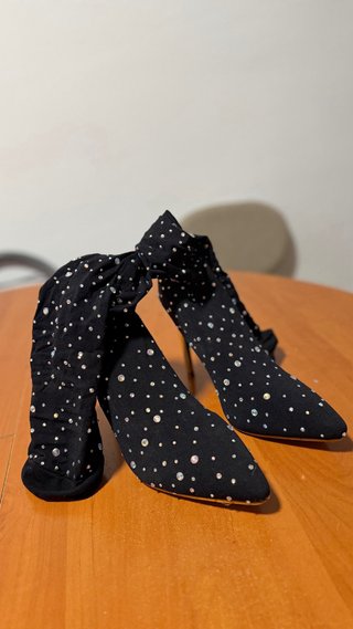 Botines calcetín strass talla 40