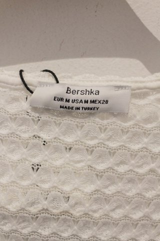 Top Bershka manga larga blanco