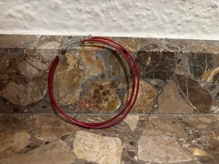 Pendientes aros finos rojos