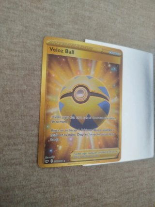 Carta Pokémon Veloz Ball Dorada Objeto