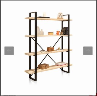 Estantería librería Conforama madera y metal