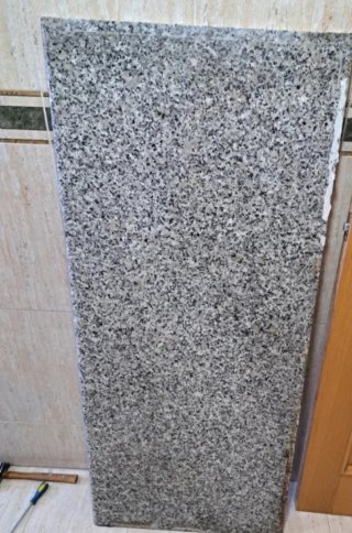 Encimera de granito gris pulido