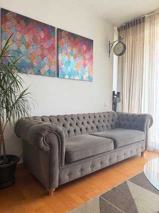 Divano Chesterfield 3 Posti Pilma