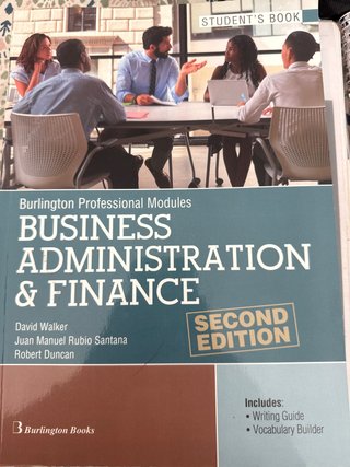 Business Administration Finance Sts 2 Ed (ciclo...
