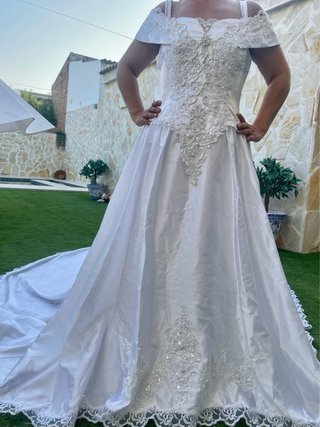 Vestido de Novia Encaje Bordado Perlas T40-42